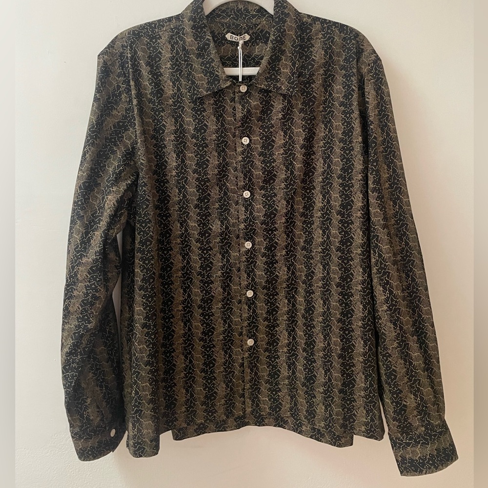 Bode Calico Wave Shirt Size L, new condition with tags.